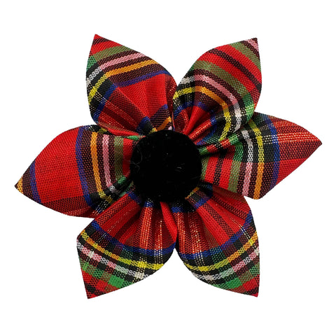 Shiny Plaid Flower