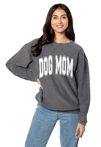 Dog Mom Corded Crew Sweatshirt