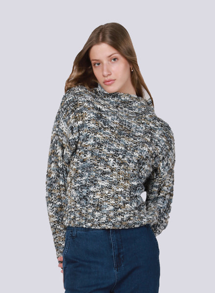Textured Mock Neck Sweater