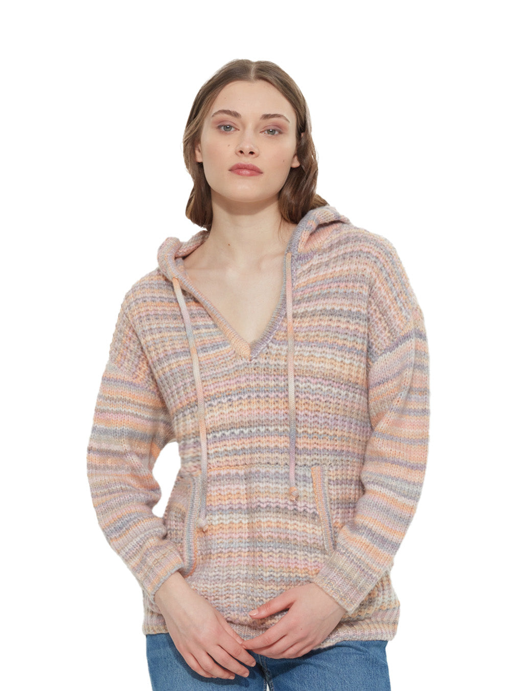 Space Dye Hooded Sweater