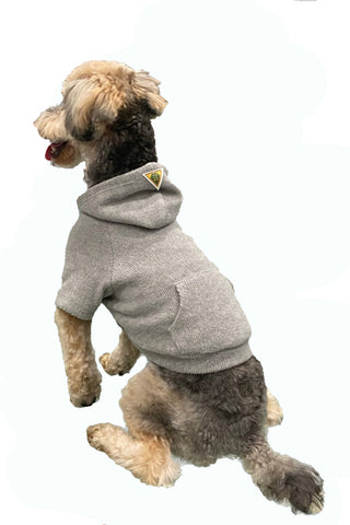 Cozy Rib Dog Hoodie - Grey